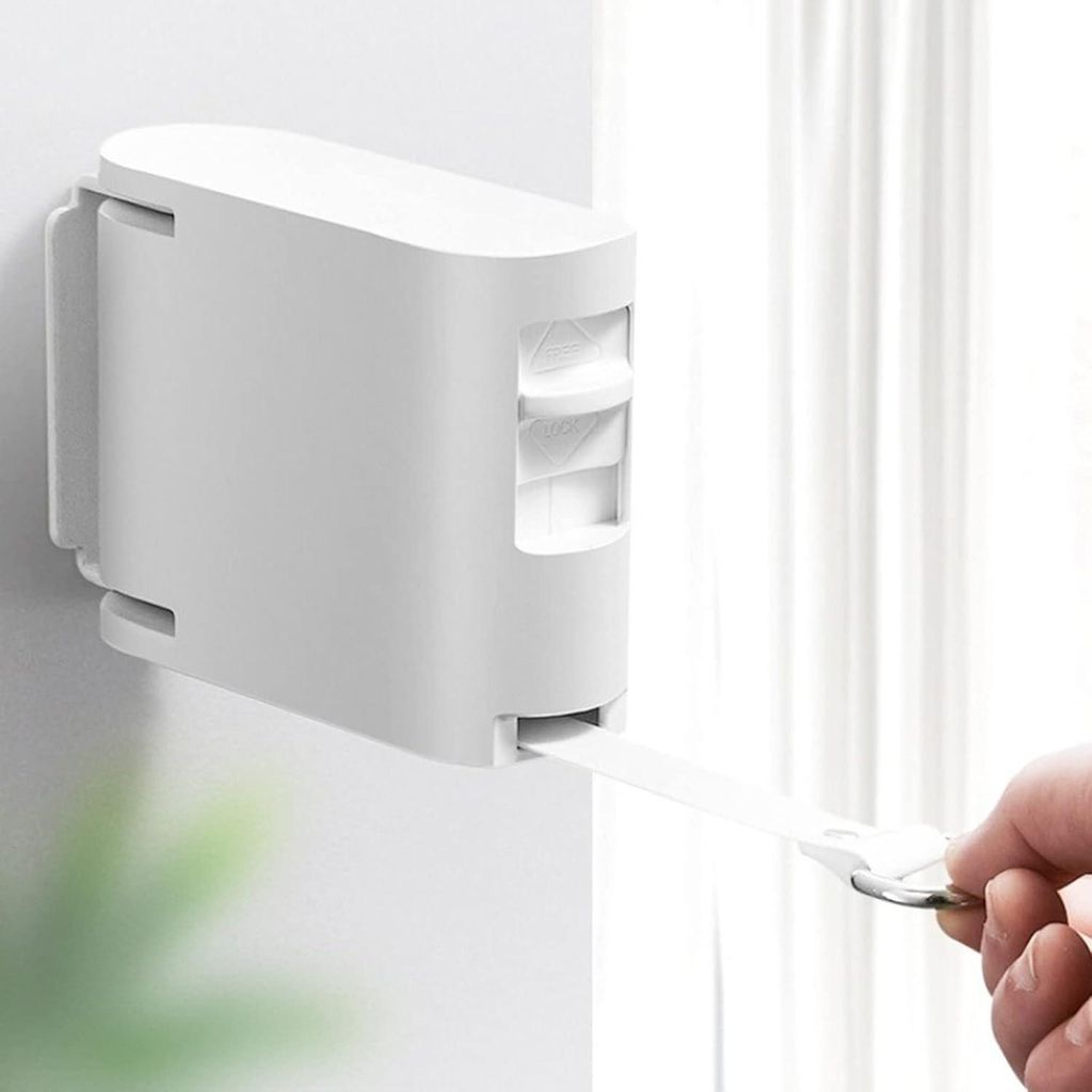 Ausziehbare verstellbare Wäscheleine für den Innenbereich, wandmontiert, unsichtbare Wäscheleine für Badezimmer, Balkon, drinnen und draußen (...