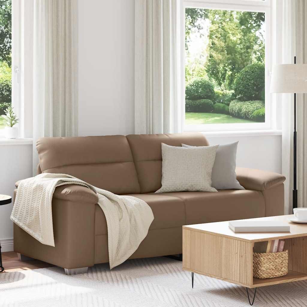 "Schlussverkauf" Sofa 2-Sitzer - Wohnzimmer Couch/Sofa 2 Personen - Cappuccino 180x81x84 cm Kunstleder C14263