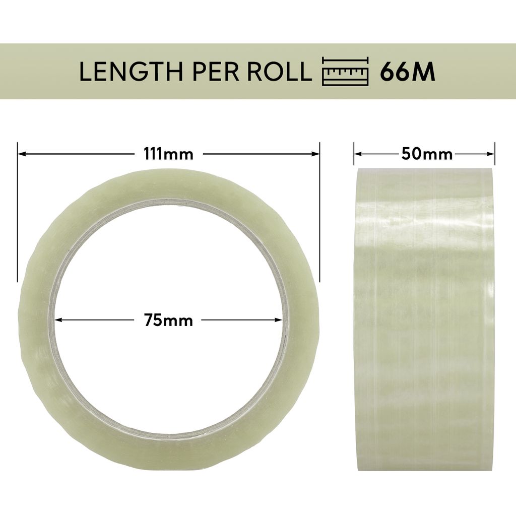 12 Rollen Paketklebeband Standard PP Transparent 50 mm x 66 Produktbild 4