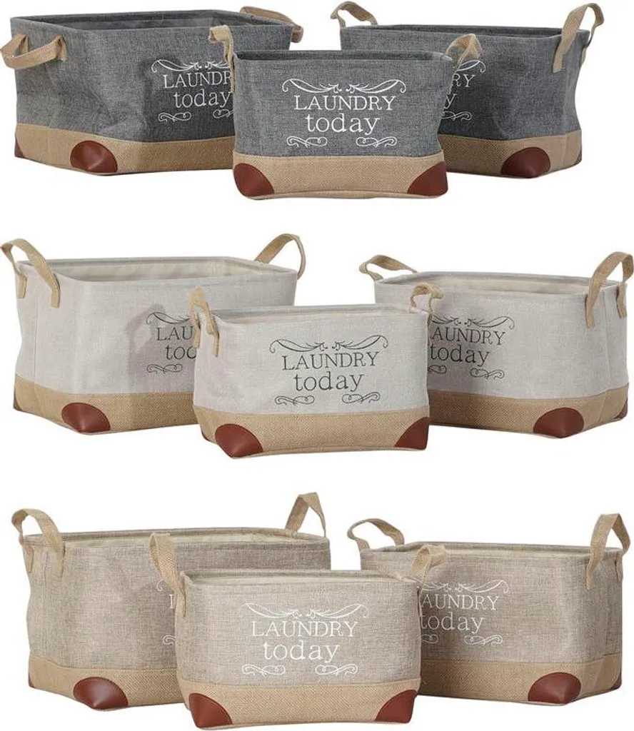Lot de 3 Paniers de Rangement en Bois DKD Home Decor 40 cm Multi-usage