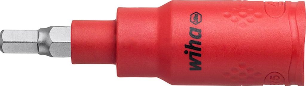 Wiha Steckschlüsseleinsatz isoliert 3/8 Innensechskant 6,0 mm x 75 mm (43107)