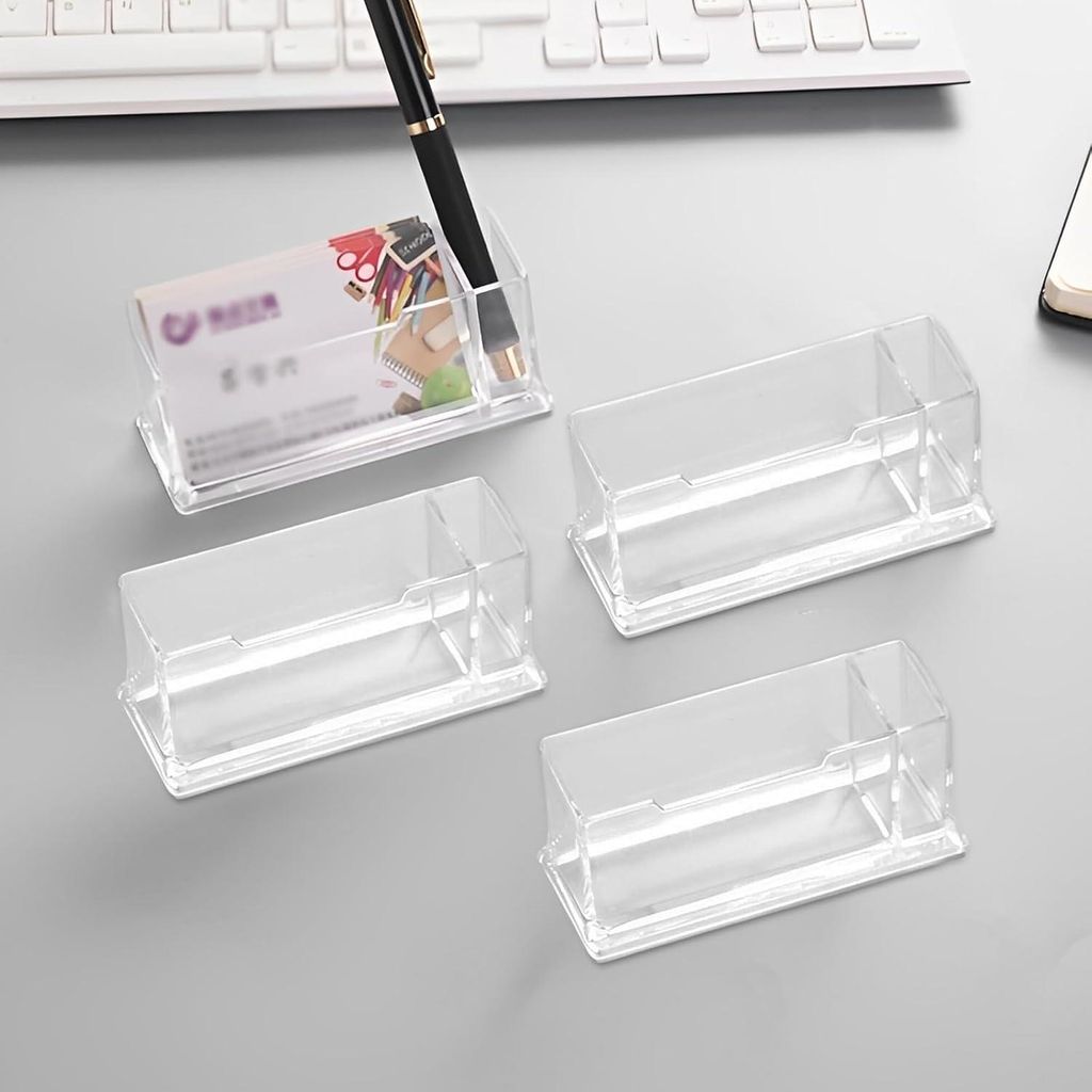 Transparente Visitenkartenhalter - 10 Stück - langlebig - transparent
