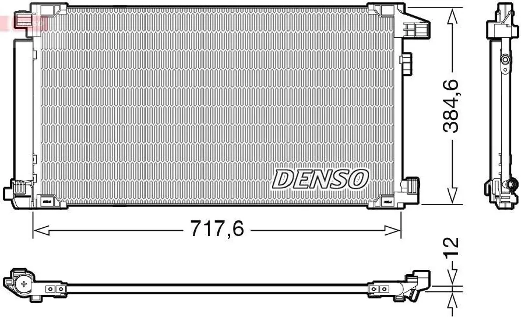 Condenseur DENSO DCN50061 haute efficacité avec ailettes anticorrosion