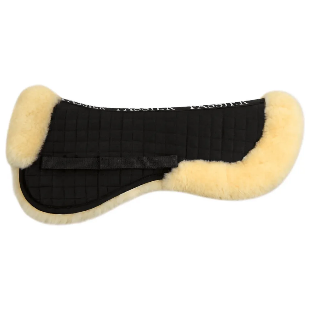 Passier Pad Sella in Agnello Nero Naturale M | Protezione Schiena Cavallo