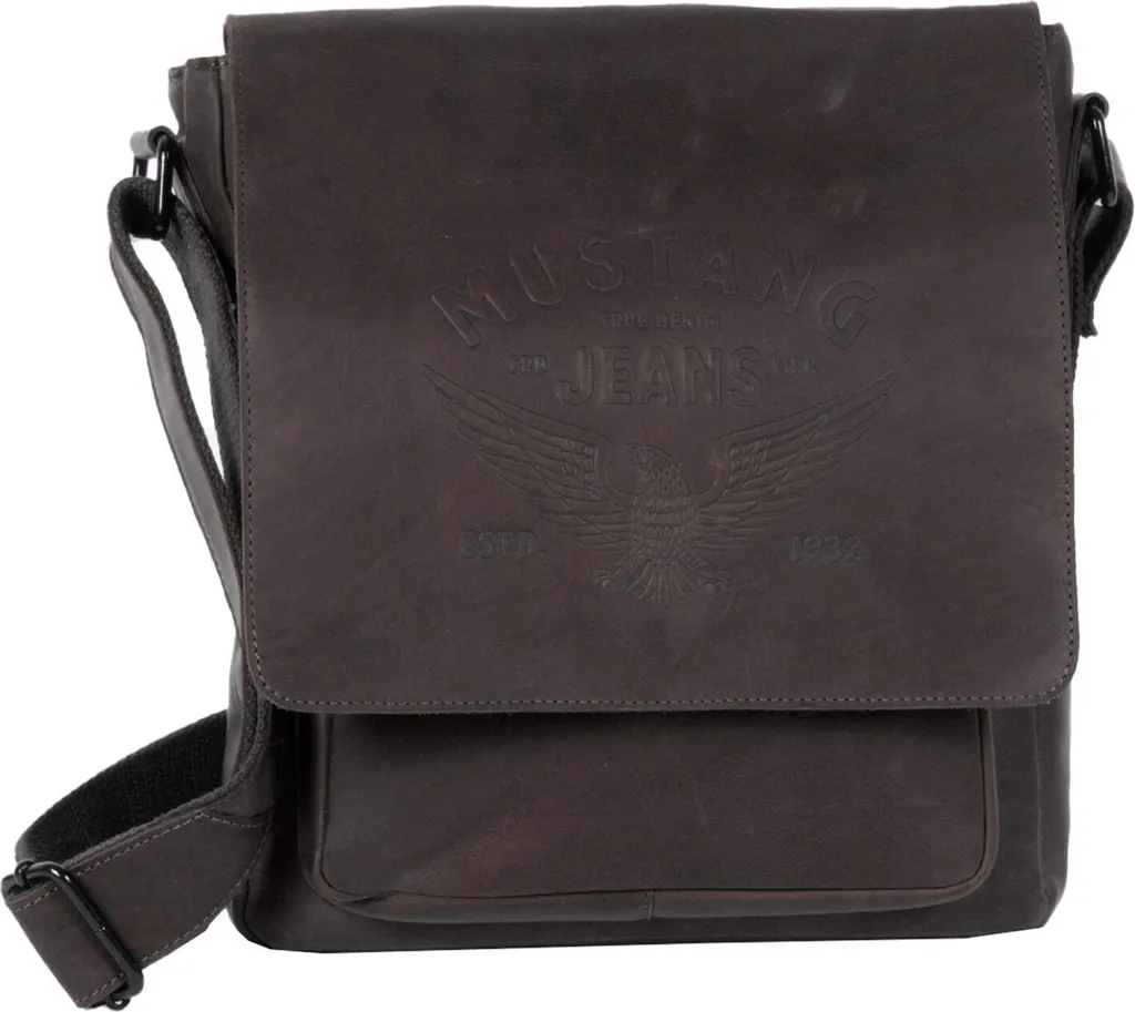 Mustang Sac Valencia Pisco Marron Foncé en Cuir avec Bandoulière Réglable