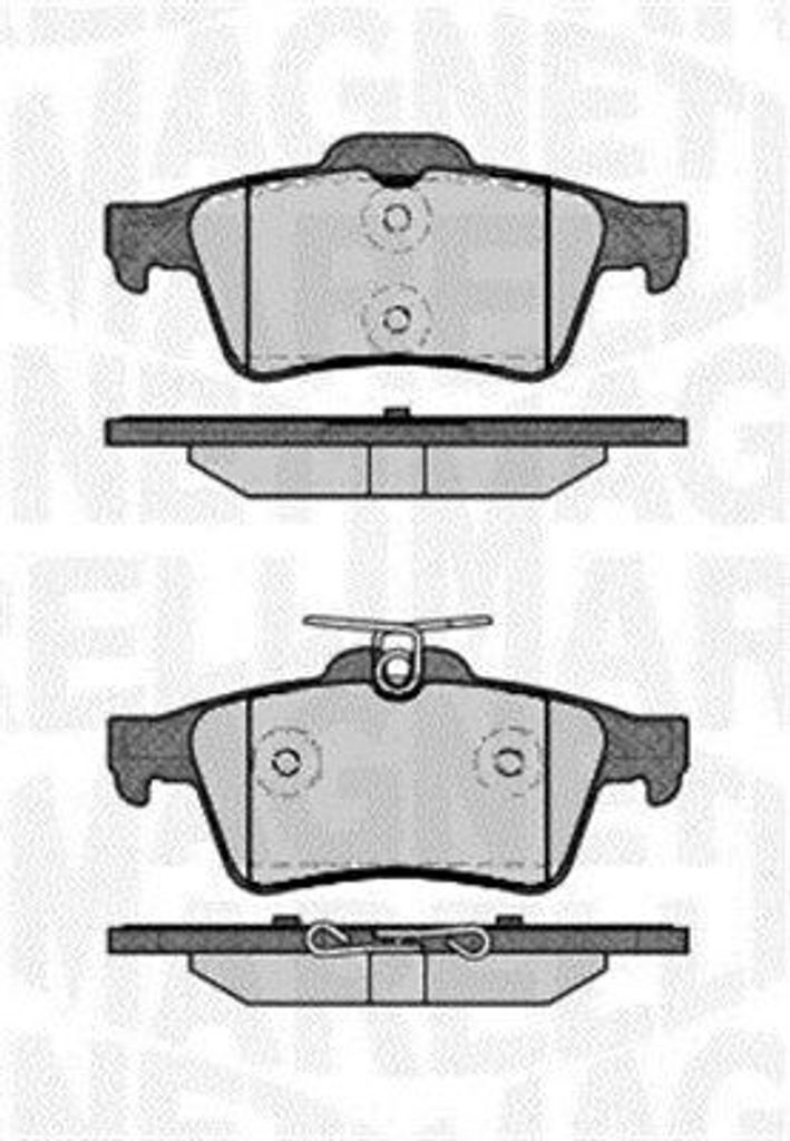 MAGNETI MARELLI Bremsbeläge Satz Hinten Bremsklötze für OPEL Vectra C Caravan (Z02) 363916060243