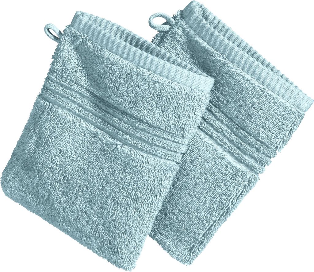 Erwin Müller Waschhandschuh Konstanz" 2er-Pack bleu 15x21 cm"
