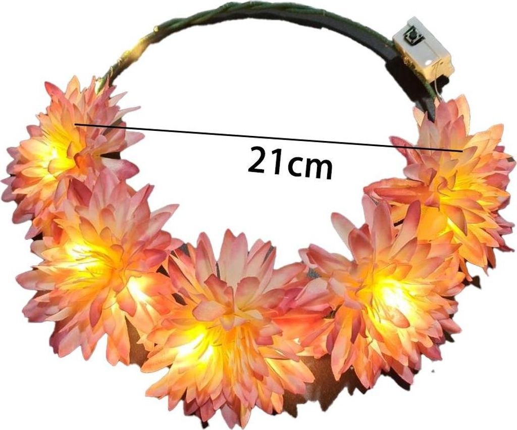 LED-Blumenkrone, Blumenkranz-Haarreif, leuchtender Produktbild 