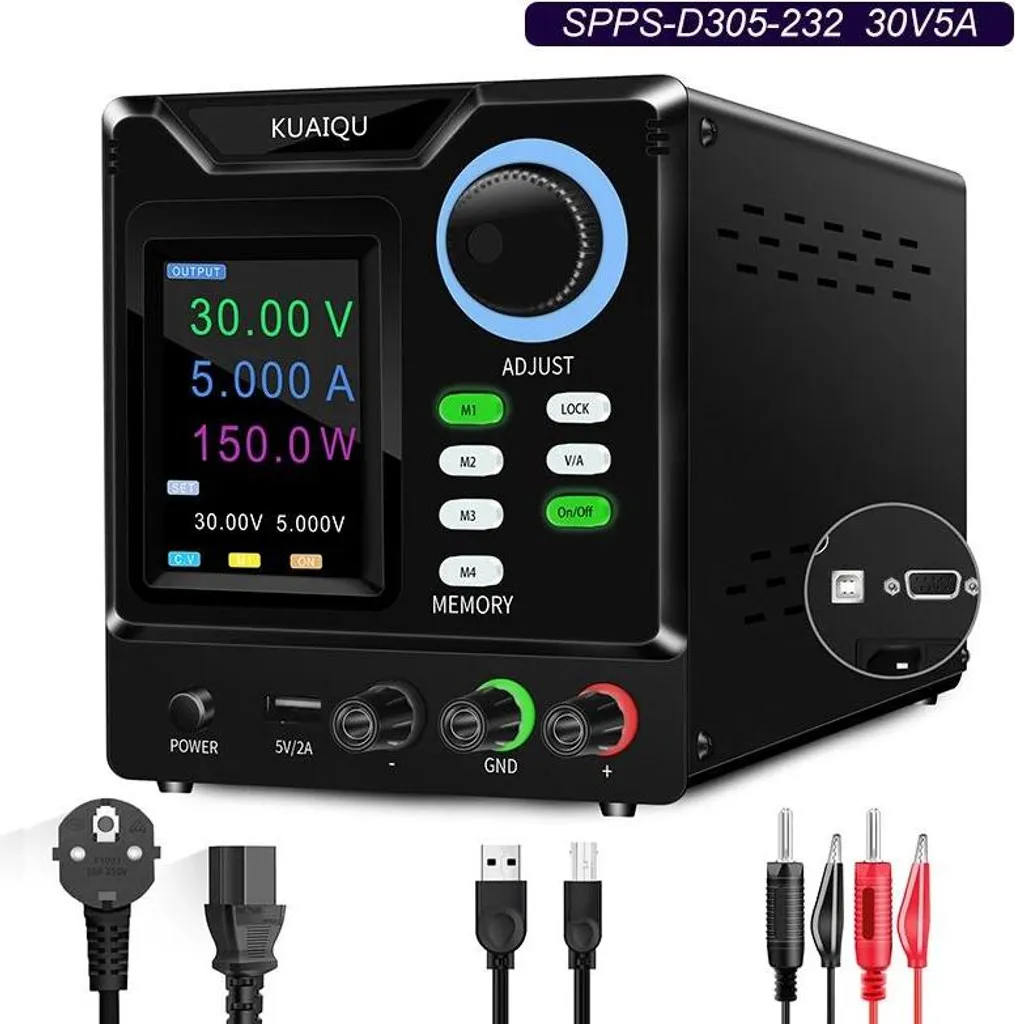 Alimentation de Laboratoire Programmable 30V 5A avec Interface RS232