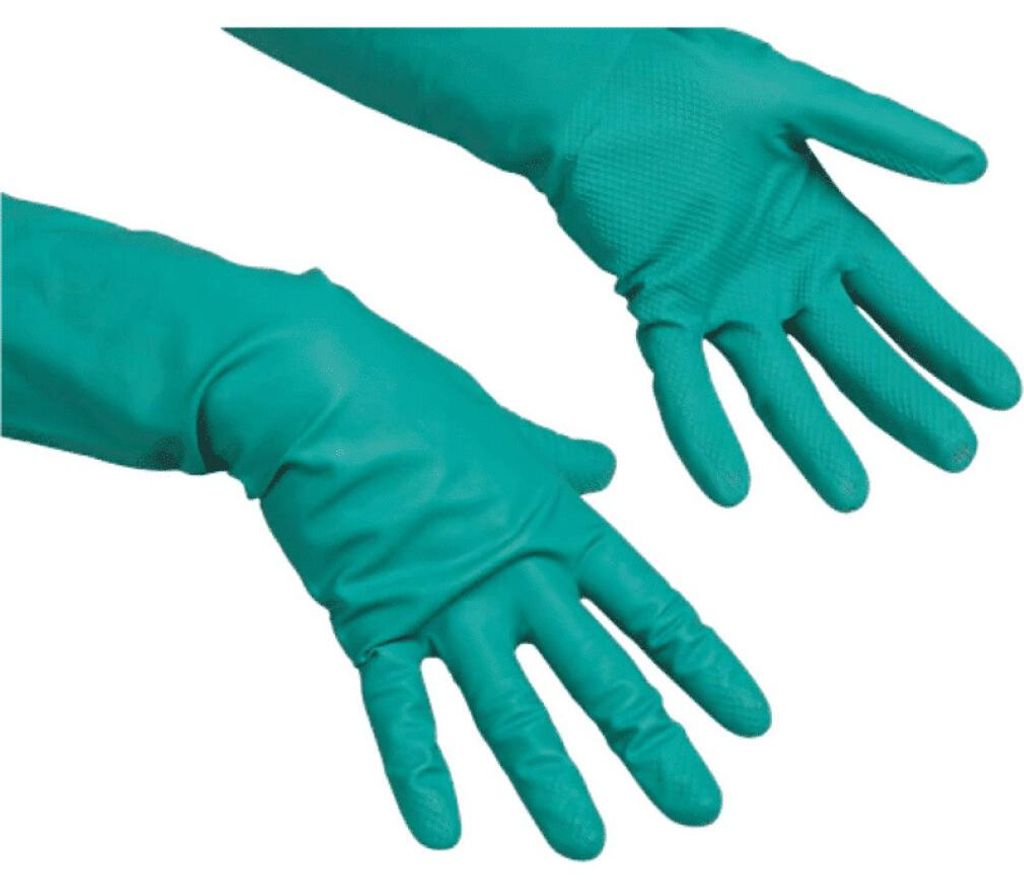 vileda PROFESSIONAL unisex Gummihandschuhe Universal - Der Vielseitige grün Größe M, 1 Paar