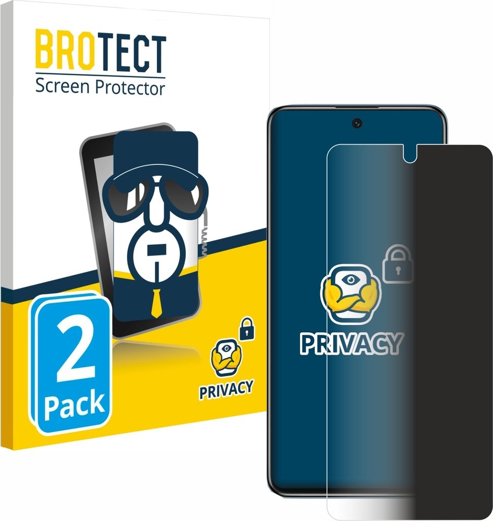 2x BROTECT Sichtschutzfolie für Xiaomi Redmi Note 11S 5G Anti-Spy Privacy Sichtschutz Blickschutz Folie Blaulicht-Schutz