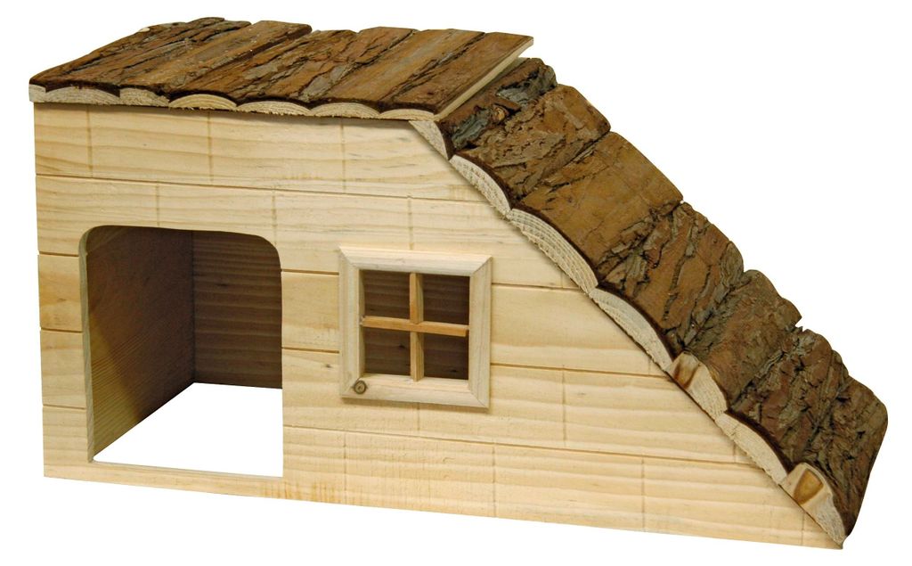 Kerbl Nagerhaus Nature, 50x25x25 cm, Holz, für Hasen, Produktbild 