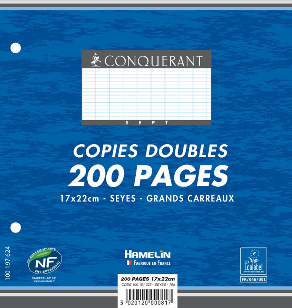 CONQUERANT Sept Kanzleipapier 170 x 220 mm SEYES