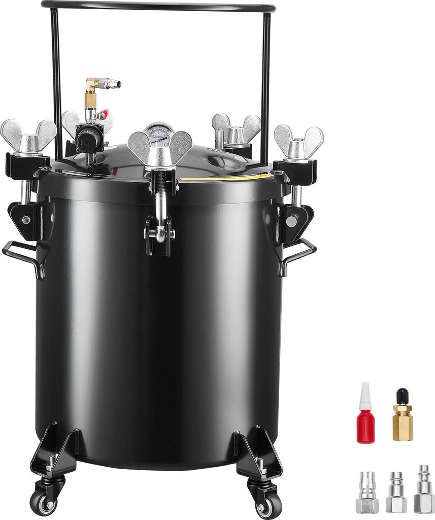 SucceBuy Druckbehälter für Sprühfarbe, 40 L Stahl-Drucktank mit 3 Schnellkupplungen (EU/AU/US) für Heimgebrauch, DIY-Projekte und kreative Kuns...