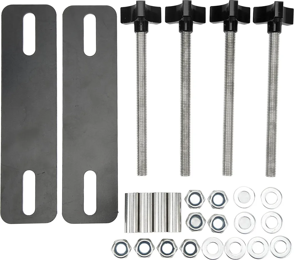 Fixation anti-vibration pour planche de traction : kit réglable noir - 2