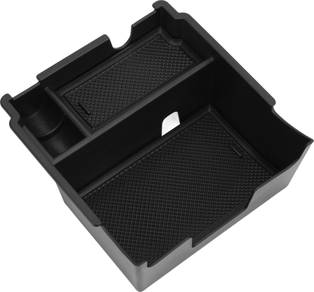 Mittelkonsolen-Organizer, ABS, Schwarz, mit rutschfestem Polster, Armlehnen-Aufbewahrungsbox, Ersatz für Subaru Impreza 2016–2022