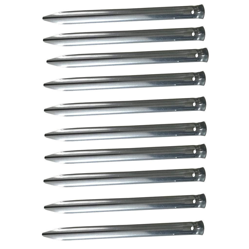 10er Pack Zeltheringe 22 cm Zeltnagel Erdnagel Hering aus Produktbild 