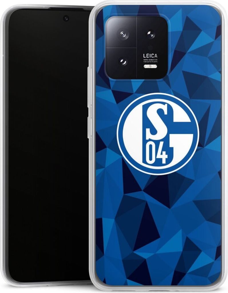 DeinDesign Slim Hülle für Xiaomi 13 Silikon Case Ultra Dünn Handyhülle Camouflage FC Schalke 04 Muster