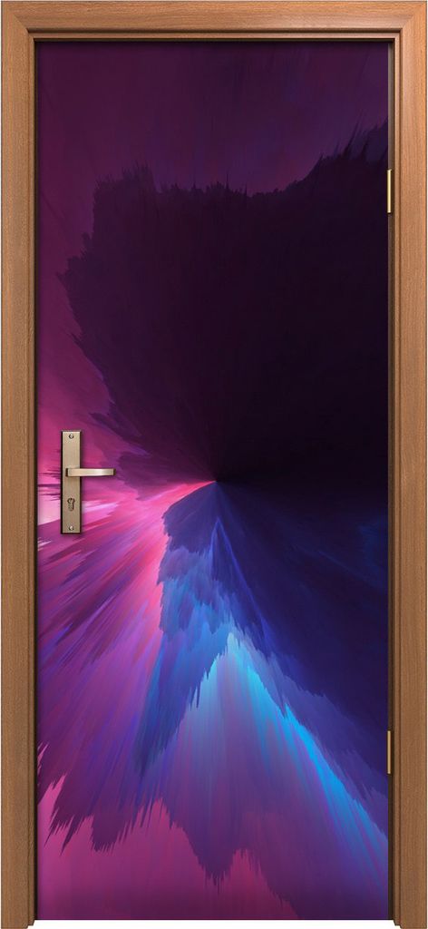 Türposter 80x200 cm Türaufkleber Türtapete Türfolie Klebefolie Abstrakte violette Aquarellfarbe