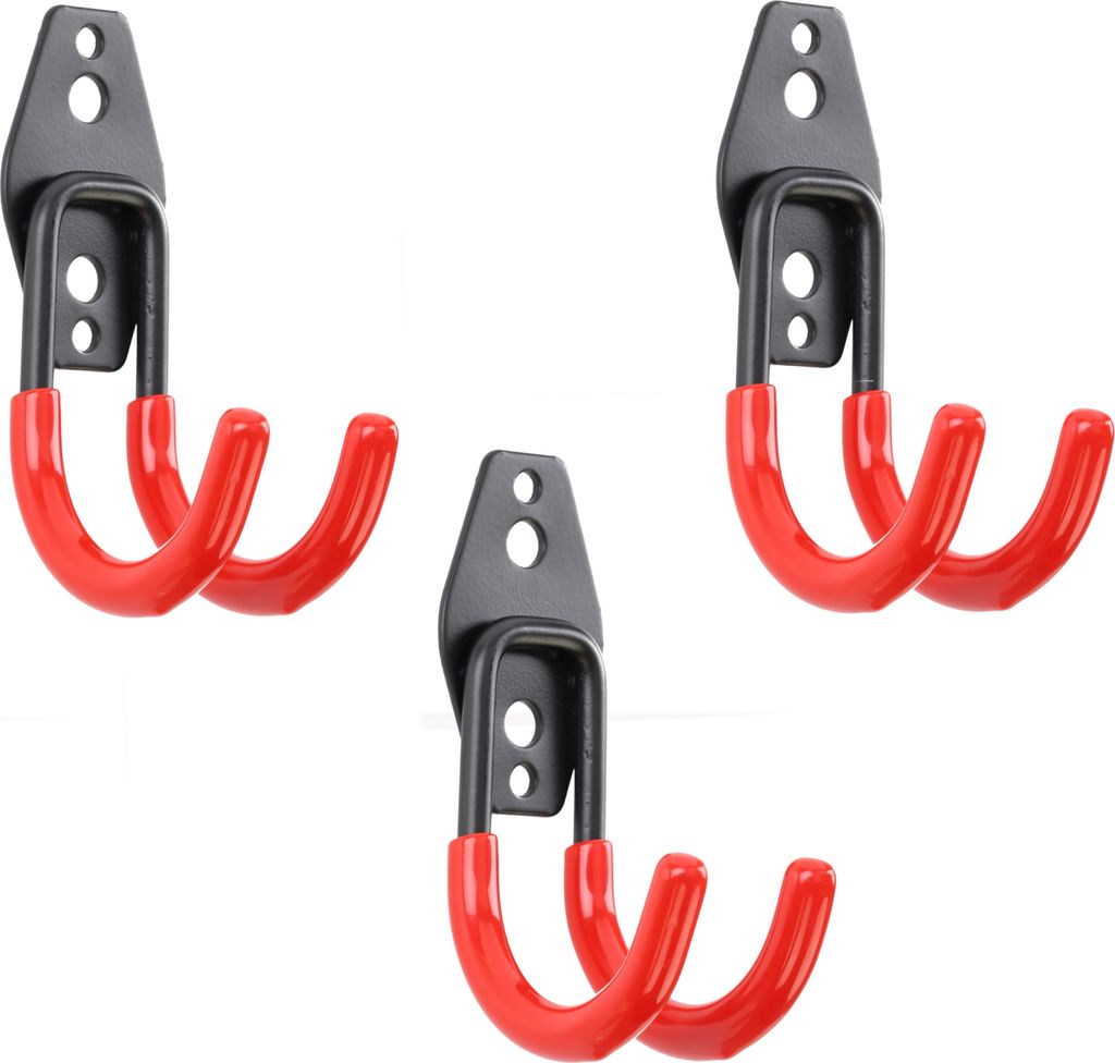 Set 3 Stck. Wandhaken von BOTLE, Werkzeughaken, für Elektrowerkzeuge, U-förmig 7cm, stabil mit PVC-Ummantelung, für Garage, Schuppen, Haken für...