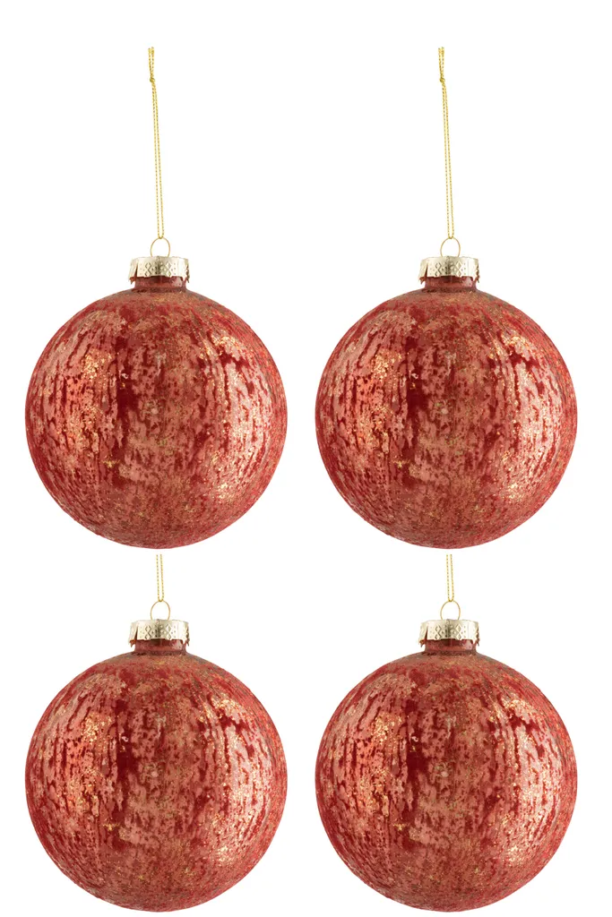Boules de Noël en Verre et Velours Bordeaux Or pour Déco Sapin Chic