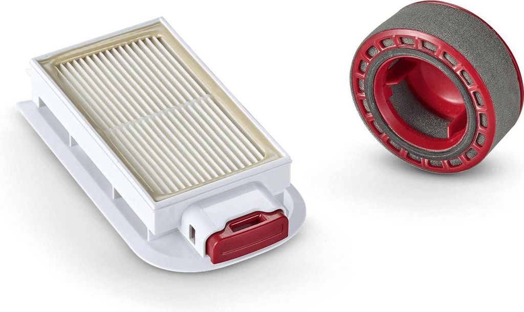 SEVERIN 1x E12 Abluftfilter & 1x Motorschutzfilter ZB 7225 aus Kunststoff, rotweiß Staubsauger Zubehör Staubsauger Filter Staubsauger Motorfilter