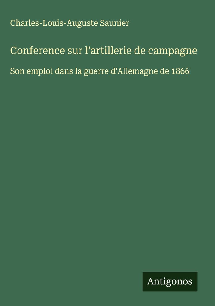 Conference sur l'artillerie de campagne