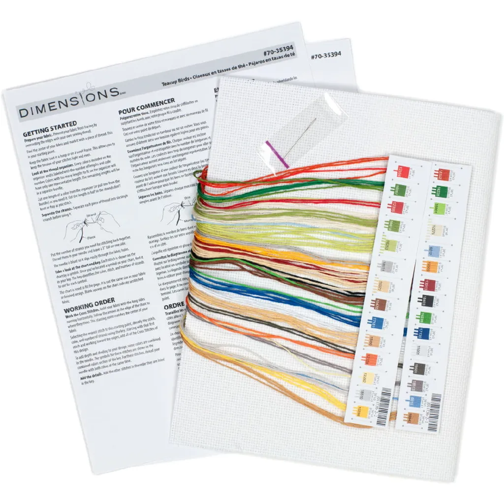 Point de Croix Dimensions : Kit Complet Tasses à Thé pour Brodeurs Avertis - 3