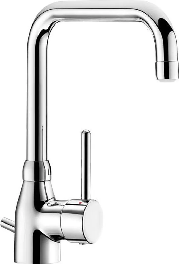 Mitigeur de lavabo anti-projections avec bec haut mobile et vidage fiable