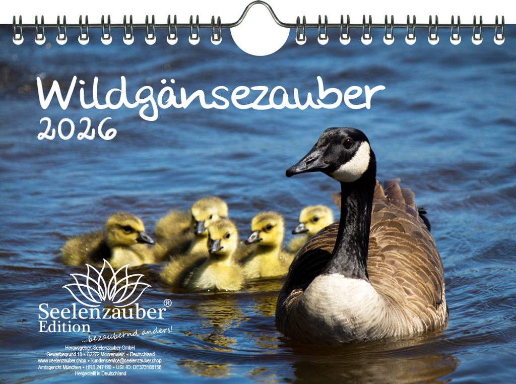 Wildgänsezauber DIN A5 Kalender für 2026 Wildgänse - Seelenzauber