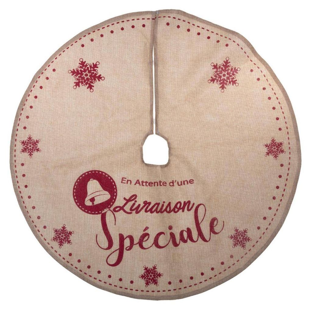 FEERIC LIGHTS & CHRISTMAS Bedruckter Jutetannen-Teppich - D 90 cm