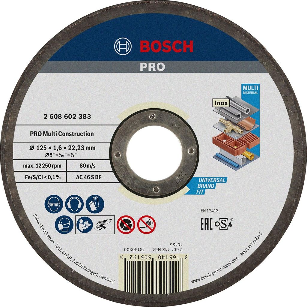Bosch PRO Multi Mat. TS,125x1.6x22.23mm,o Image du produit 