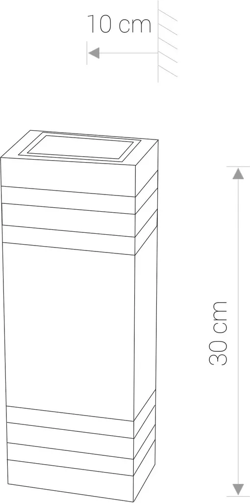 Lampe murale d'extérieur double éclairage haut et bas anthracite E27 - 2