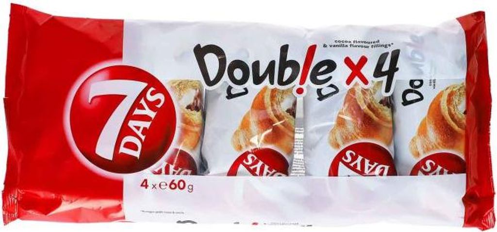 7Days Croissant mit Kakao-Vanillecreme Füllung 240g Produktbild 