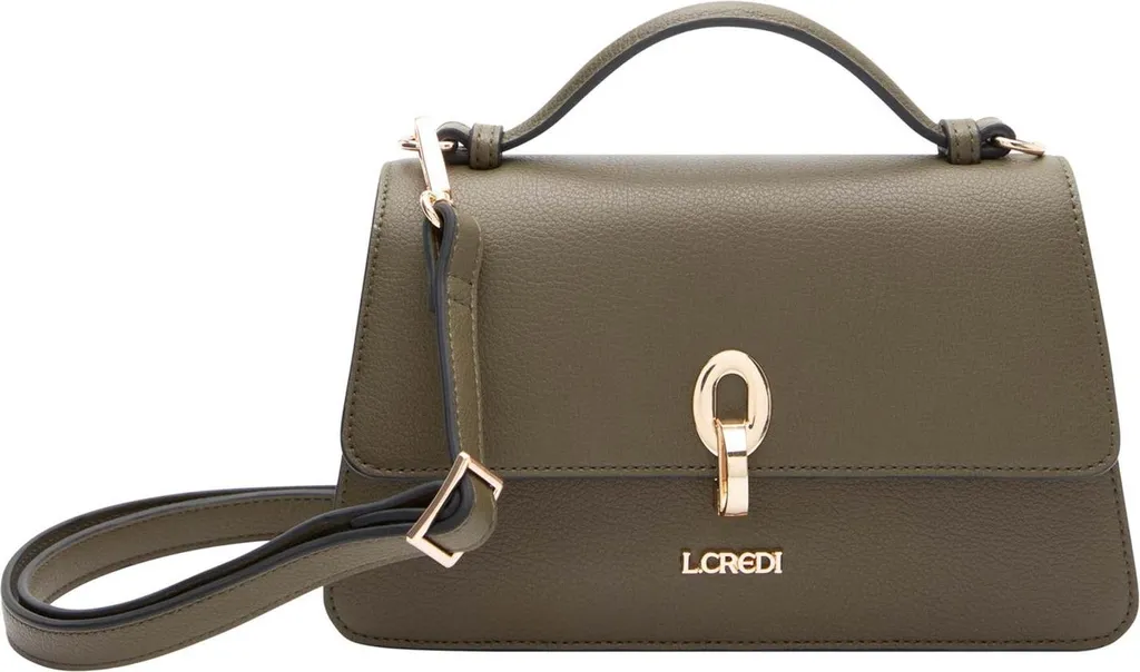 Borsa L.CREDI Petronella Oliva: Handle Bag Forest con Tracolla Chic