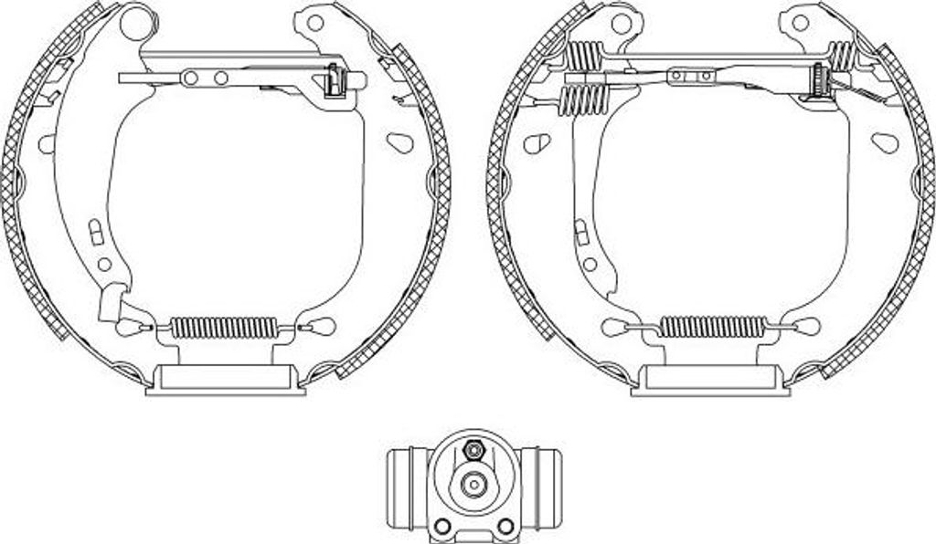 TEXTAR Bremsensatz Trommelbremse Hinten passend für PEUGEOT 206 Schrägheck (2A/C) 84053800