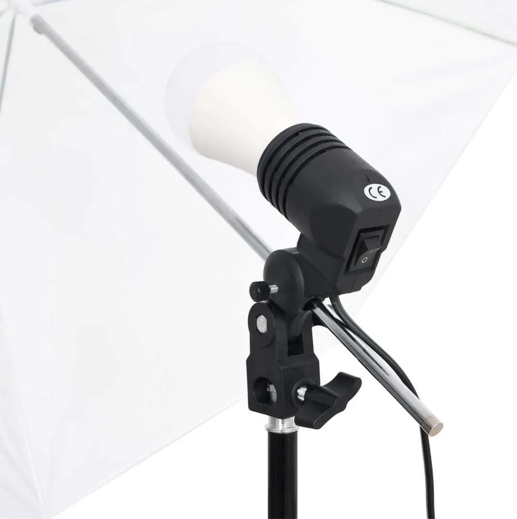 Kit éclairage studio photo LED et arrière-plan 3 couleurs 2x3 mètres