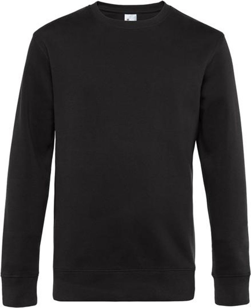 Herren-Sweatshirt - B&C KING CREW NECK - black pure - Größe M