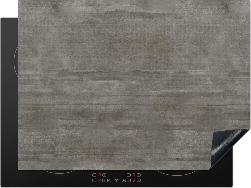 KitchenYeah Herdabdeckplatte Struktur - Beton - Stein - Muster , 71x52cm, Küche Deko, Ceranfeld Herdabdeckung, Abdeckplatte fùr Kochfeld