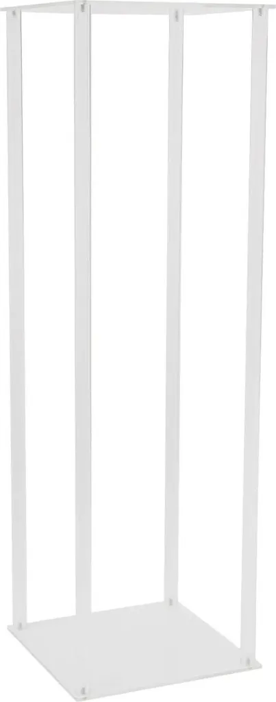 Supports fleurs mariage blancs en acrylique pour centres de table de luxe