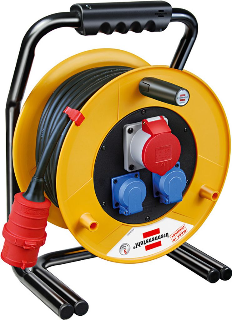 Brennenstuhl Brobusta CEE 1 IP44 Industrie/Baustellen-Kabeltrommel 30m H07RN-F 5G2,5, 1316300