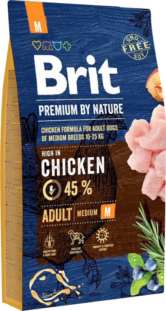 Brit Premium By Nature Adult M 8kg: Nutrimento Naturale e Bilanciato