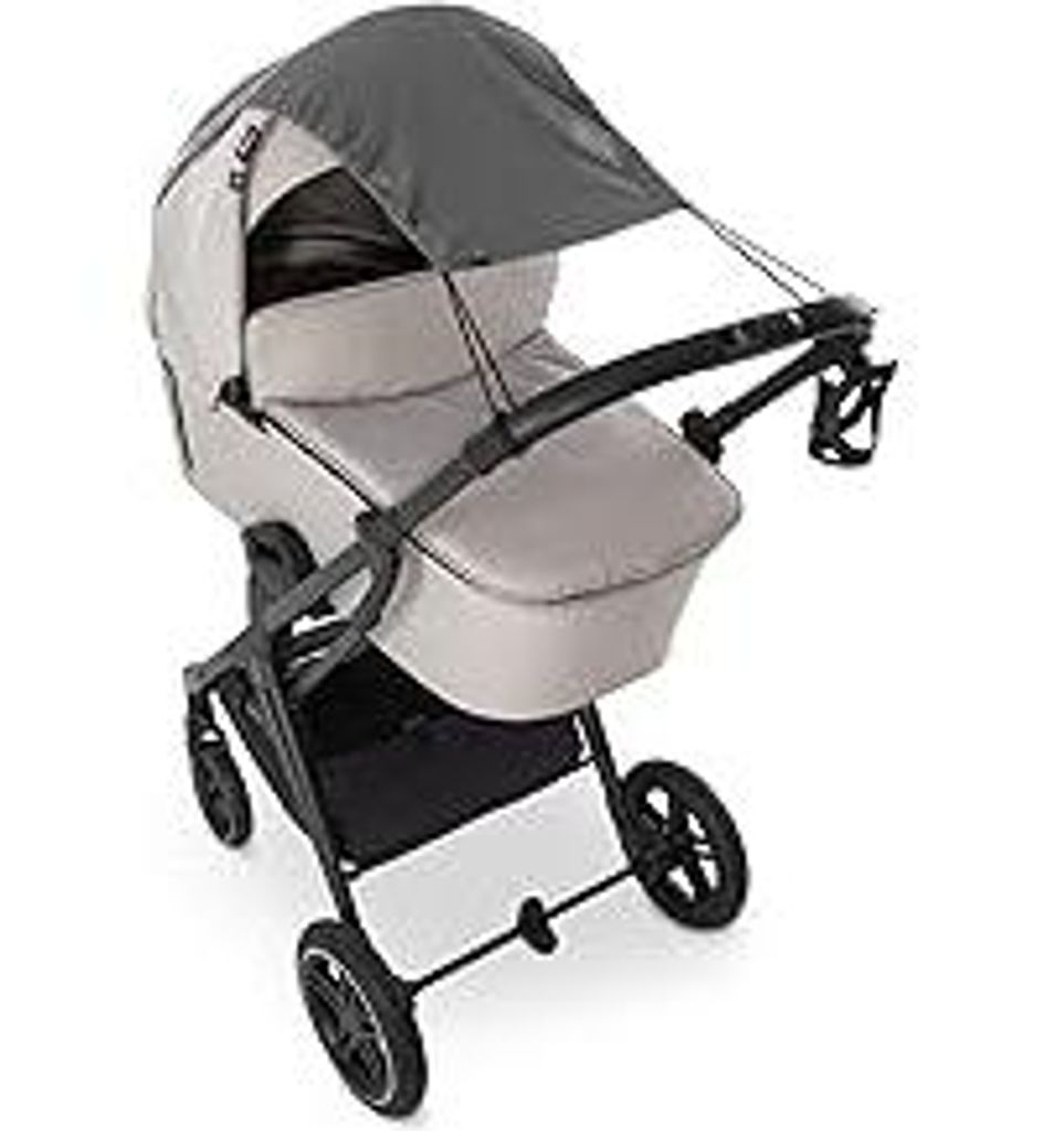 hauck Universal Sonnensegel, Grey - Baby Sonnenschutz mit UPF 50+ für Kinderwagen, Buggy & Babywanne, Flexibel Verstellbar mit Rollo Funktion, Kle...