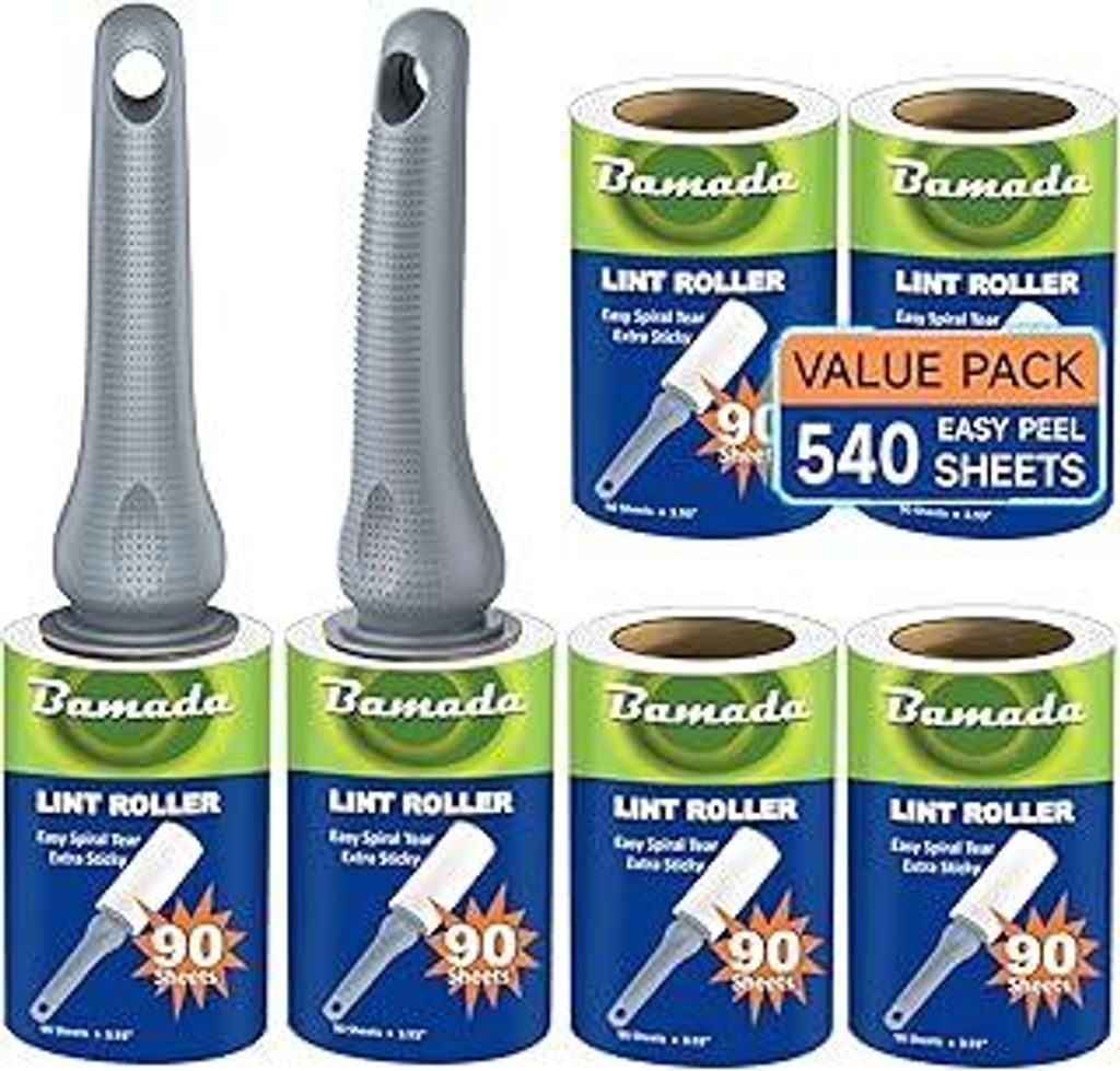 Fusselroller für Tierhaare 540 Blatt, extra klebriger tragbarer Fusselentferner, Fusselroller Kleidung, Entferner Katzen Hundehaare,Fusselrolle Ti...
