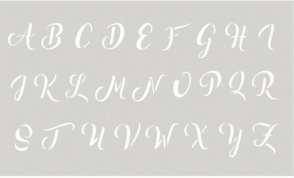 Schablone 12 x 20 cm - Alphabet Großbuchstaben Nr. 3