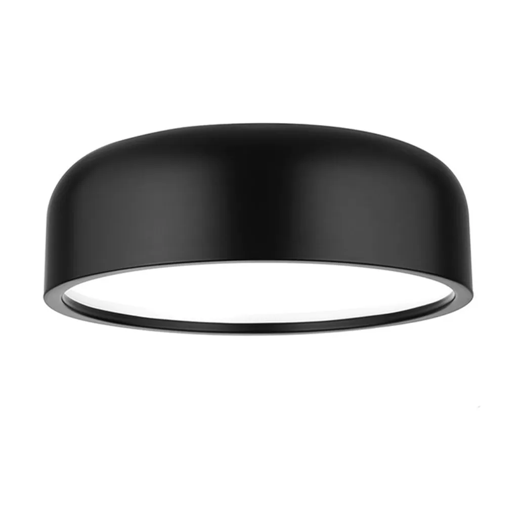 Plafonnier Noir PERLETO 526806 : Éclairage Dimmable 15x48cm E27