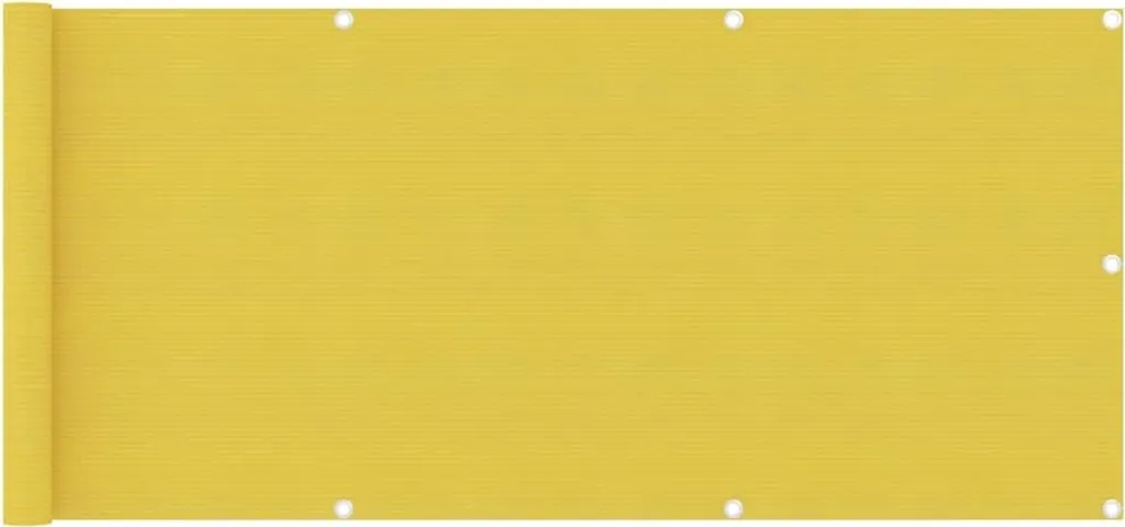 Schermo Privacy Balcone Giallo 75x500 cm HDPE - Protezione UV e Sguardi