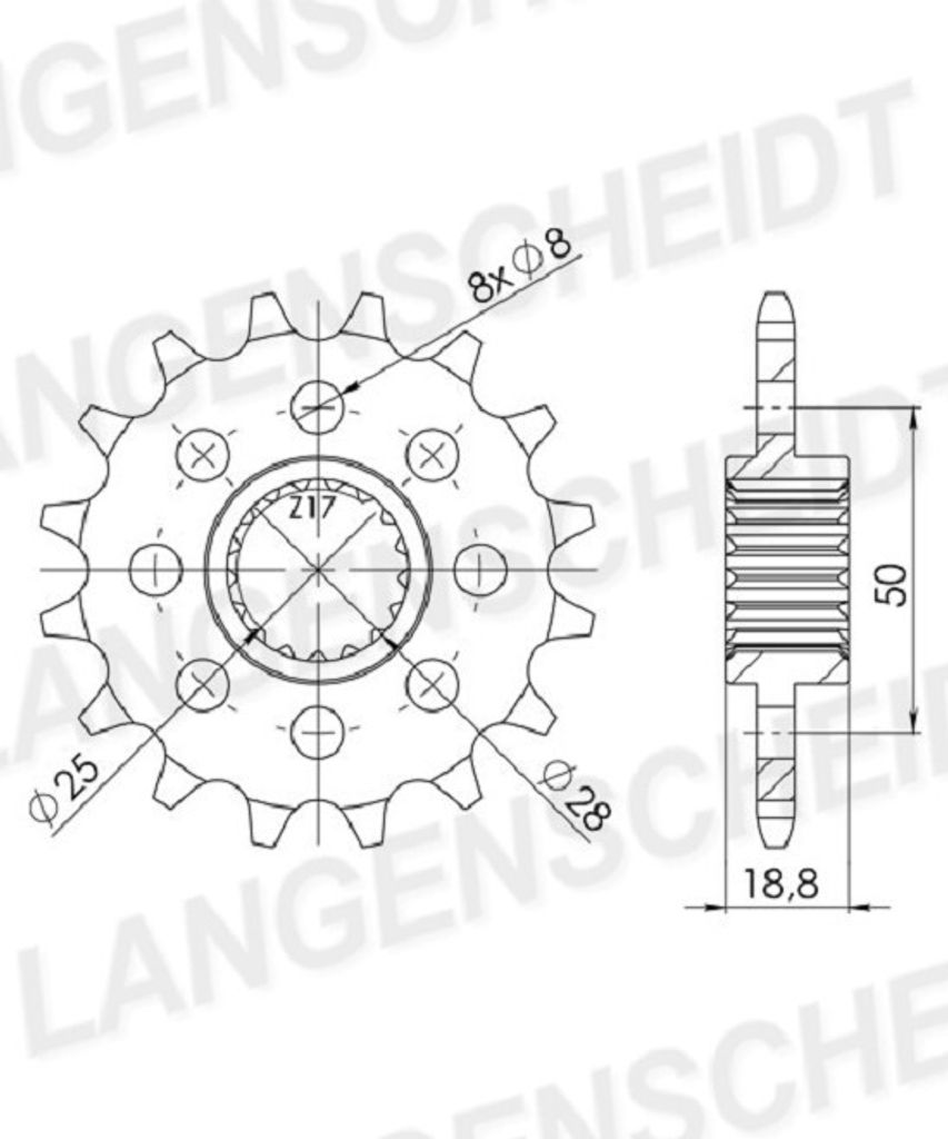 Ritzel Supersprox 520 - 17Z CST-705:17|feinverzahnt 25,0/28,0