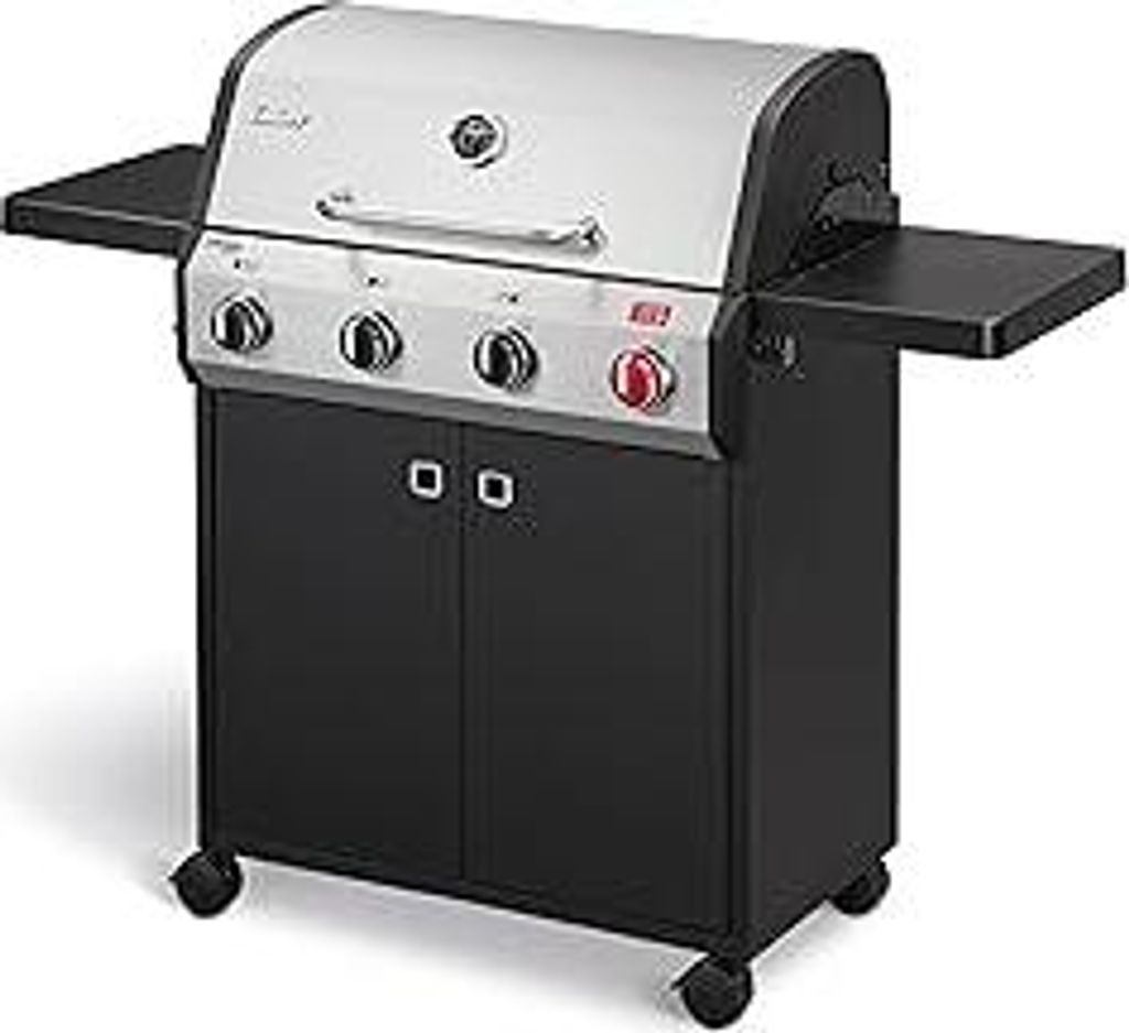 EndersGasgrill Chicago Next 4 R Turbo, 4-Edelstahlbrenner, doppelwandige Garhaube, abklappbare Seitenablage, 13 kW, Switch Grid, 800° Turbo Zone 8...