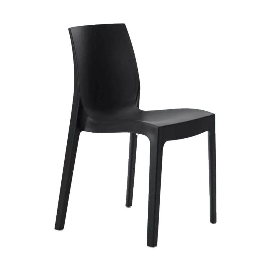 Stapelbarer Gartenstuhl aus Polypropylen Grand Soleil Rome für Innen und Außen - Schwarz
